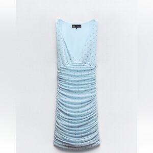 ZARA NTW Baby Blue tutle Dress Size 6